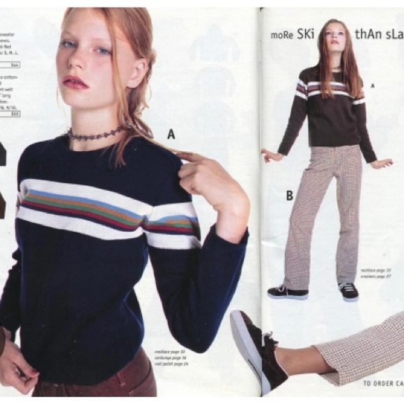 Vintage 90s Racing Stripe Wool Sweater Large Skater Grunge Alternative Style - Picture 8 of 8